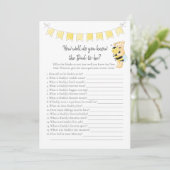 Wie weet daddy-to-be spel Teddy Bear Kaart (Staand voorkant)