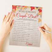 Wie weet het paar beste Herfst bruids spel pack Notitieblok