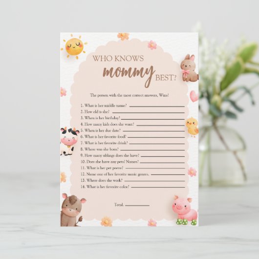 Wie weet is mama de beste game Kaart (Staand voorkant)