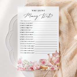 Wie weet Mama Beste Bloemthee Baby shower Spel