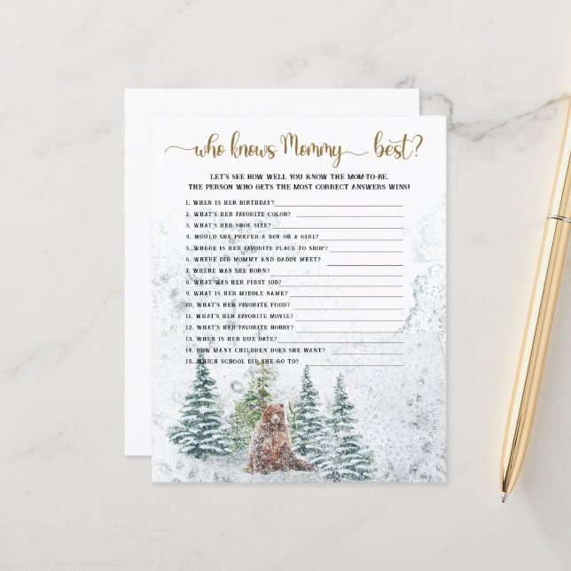 Wie weet mammie beste douche spel (Voorkant / Achterkant in situ)