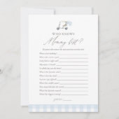 Wie weet mammie beste golf Baby shower spel Kaart (Voorkant)