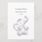 Wie weet mammie-to-be spel Baby olifant Kaart (Achterkant)