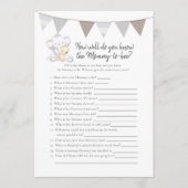 Wie weet mammie-to-be spel Baby olifant Kaart (Voorkant)