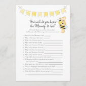 Wie weet mammie-to-be spel Teddy Bear Kaart (Voorkant)