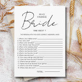 Wie weet The Bride Best Vrijgezellenfeest Party Ga Informatiekaartje