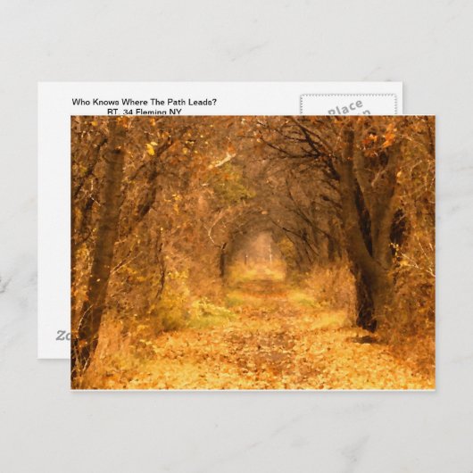 Wie weet waar het pad leidt? briefkaart (Voorkant / Achterkant)