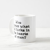 wie weet welk kwaad koffiemok (Voorkant links)