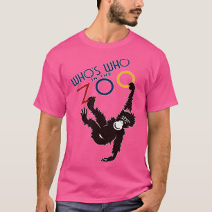 Wie wie in de dierentuin aap t-shirt