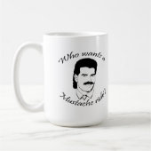 Wie wil een Mustache Ride? Koffiemok (Links)