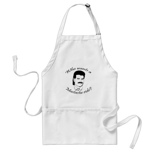 Wie wil een Mustache Ride? Standaard Schort (Voorkant)