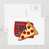 Wie wil een Pizza mij?! Briefkaart (Voorkant / Achterkant)