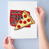 Wie wil een Pizza mij?! Flyer (Hand)