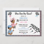 Wie wil er met de Race Gender onthullen Funny Sper Kaart (Voorkant)