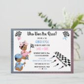 Wie wil er met de Race Gender onthullen Funny Sper Kaart (Staand voorkant)