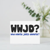 Wie wil geleidedonuts briefkaart (Staand voorkant)