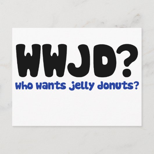 Wie wil geleidedonuts briefkaart (Voorkant)