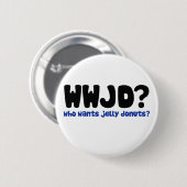 Wie wil geleidedonuts ronde button 5,7 cm (Voorkant /achterkant)