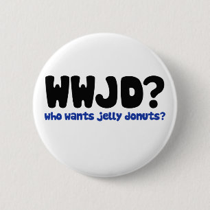 Wie wil geleidedonuts ronde button 5,7 cm