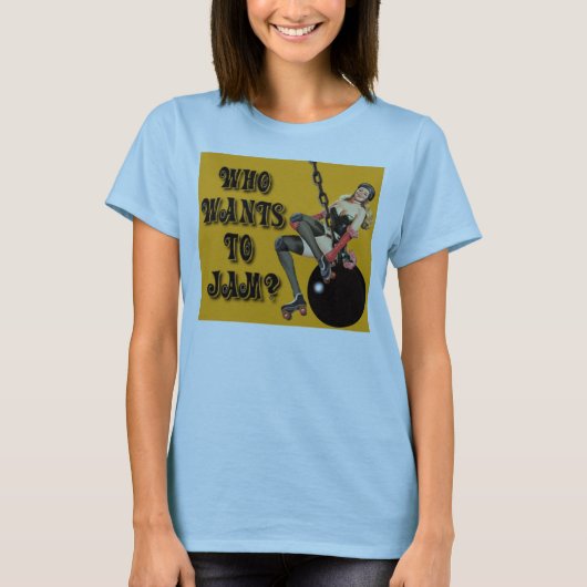 Wie wil jam? t-shirt (Voorkant)