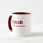 Wie wil Jelly Donuts? Mok (Voorkant links)