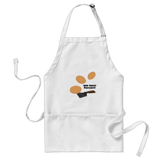 Wie wil Pancakes? Standaard Schort (Voorkant)