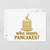Wie wil pannenkoeken? briefkaart (Voorkant / Achterkant)