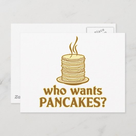 Wie wil pannenkoeken? briefkaart (Voorkant / Achterkant)