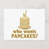 Wie wil pannenkoeken? briefkaart (Voorkant)