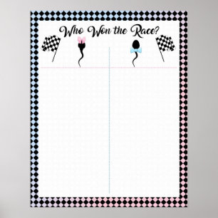 Wie Won de Race Sperm Stem Poster