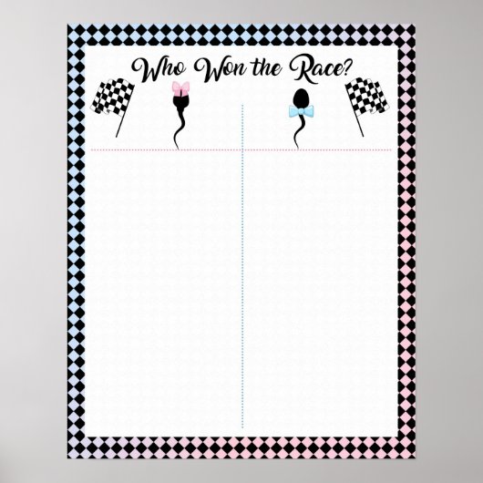 Wie Won de Race Sperm Stem Poster (Voorkant)