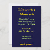 Wie woont daar? Halloween Invitation Kaart (Achterkant)