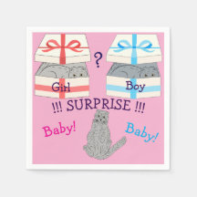 Wie wordt geboren verrassing Baby Paper Napkin