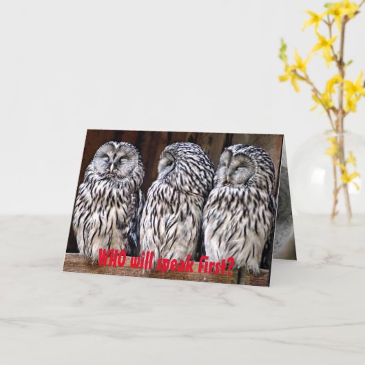 WIE zal als eerste spreken? Ik denk dat ik het gep Kaart (Gele Bloem)