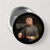 Wie zal de muur bouwen? ronde button 7,6 cm (Voorkant /achterkant)