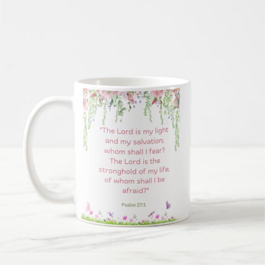 Wie zal ik vrezen? | Faithful Strength Coffee Mok (Links)