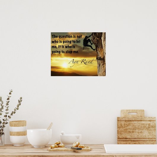 Wie zal me tegenhouden. poster (Keuken)