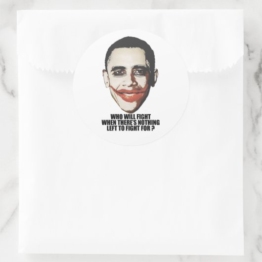 WIE ZAL VECHTEN RONDE STICKER (Tas)