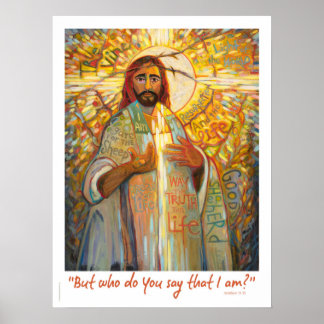 Wie zeg je dat ik ben, Jesus 18x24" Poster