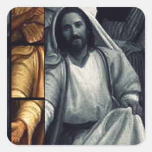 Wie zeg je dat ik ben? vierkante sticker