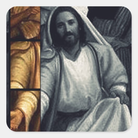 Wie zeg je dat ik ben? vierkante sticker (Voorkant)