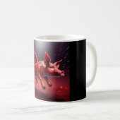 Wie zegt dat varkens niet kunnen vliegen! koffiemok (Voorkant rechts)