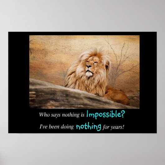 Wie zegt niets is onmogelijke offerte poster (Voorkant)