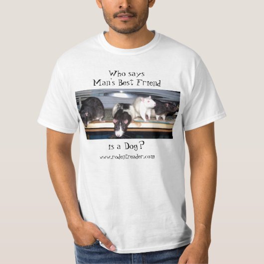 "Wie zegt" Rat T-Shirt - Stijl B (Voorkant)