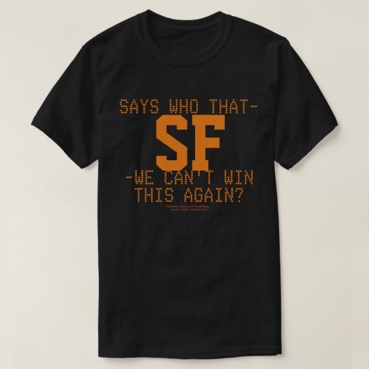 WIE ZEGT T-SHIRT (Design voorkant)