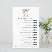 Wie zegt wat Champagne Gay Wedding Shower Game (Staand voorkant)
