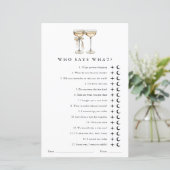 Wie zegt wat genderneutraal huwelijksdouchespel (Staand voorkant)