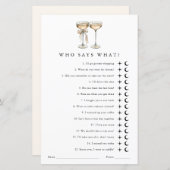 Wie zegt wat genderneutraal huwelijksdouchespel (Voorkant / Achterkant)