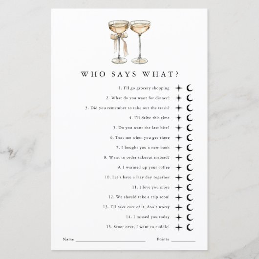 Wie zegt wat genderneutraal huwelijksdouchespel (Voorkant)