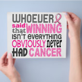 Wie zei borstkanker flyer (Hand)